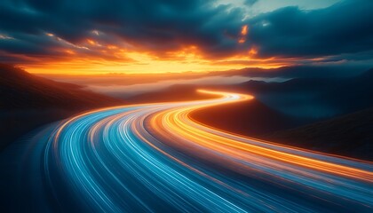 Sunset Highway's Light Trails
