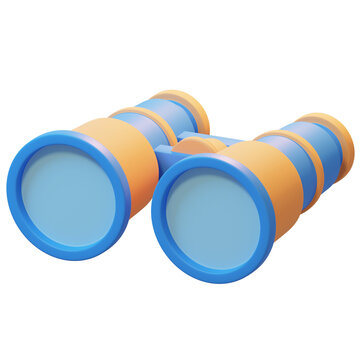 3d binoculars illustration