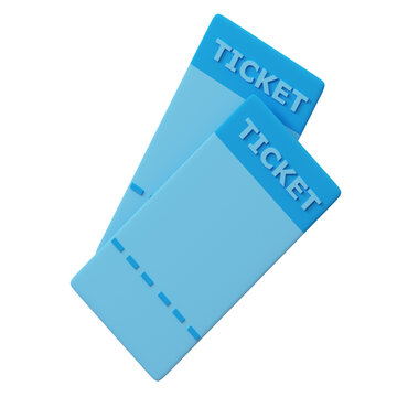 3d illustration of a ticket card