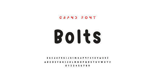 Children's bright cartoon font. ABC letters and numbers are painted creatively. Bright shiny alphabet. Cut out of paper. For birthday cards, banners, and posters. Vector