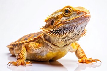 Obraz premium Bearded Dragon Full Body, High-Detail White Background Stock Photo