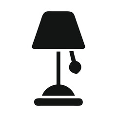 Silhouette of a Table Lamp with Rectangular Lampshade