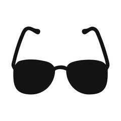 sunglasses  Black Silhouette  on white Background