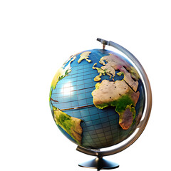 Naklejka premium Vintage Globe: World Map & Geography