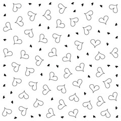 Subtle Affection: Minimalist Doodle Heart Pattern with a Soft Touch