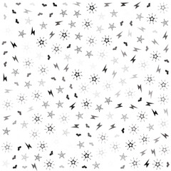 Minimalist Sky Elements Seamless Pattern