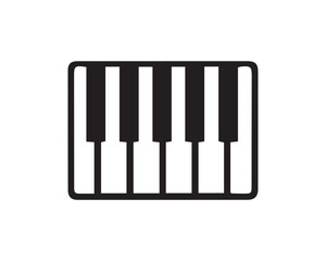 piano keys isolated on white