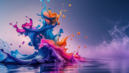 Vibrant Color Splash in Motion