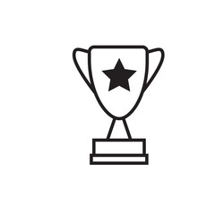 trophy design template icon vector illustration