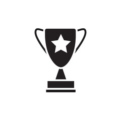 trophy design template icon vector illustration