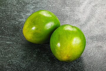 Two ripe green exotic avocado fruit