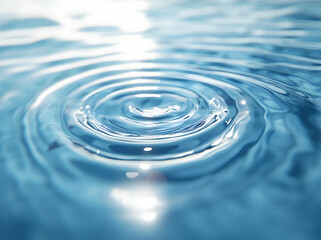 Serene Ripples, A Captivating Dance of Light and Water Concentric Circles Creating Hypnotic Patterns Reflecting Calmness and Tranquility