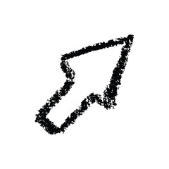 Hand drawn arrow pointing vector art