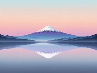 Fototapeta premium Mount Fuji Minimalist Wallpaper