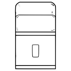 eraser illustration hand drawn outline vector