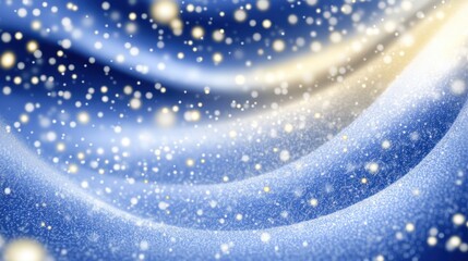 Obraz premium A blue and white snowflake pattern with a lot of white snow