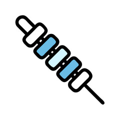 Skewered vegetables on a stick