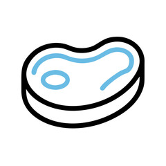 Obraz premium Illustration of a raw steak on a white background
