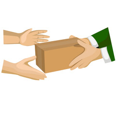 hands holding a cardboard box