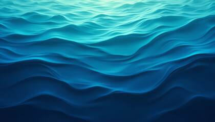 Waves of deep blue and teal create serene oceanic scene