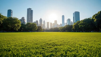 Fototapeta premium Photorealistic Depiction of Green Energy Solutions in Urban Landscape