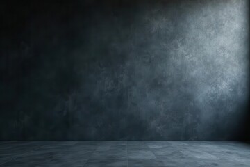 Dark Moody Room with Textured Wall and Stone Floor Ideal for Dramatic Backdrop