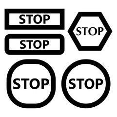 stop icon vector design symbol templates