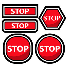 stop icon vector design symbol templates
