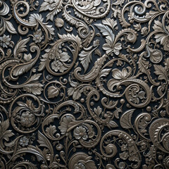 Metal background. Pattern for wallpapers, covers, wall decorations. Oil paint