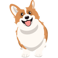 cartoon dog with a bone corgi 