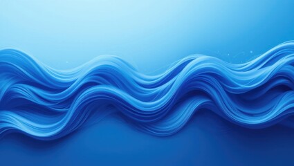Fototapeta premium Abstract Fluid Wave Patterns in Shades of Blue Representing Tranquility and Movement in Water