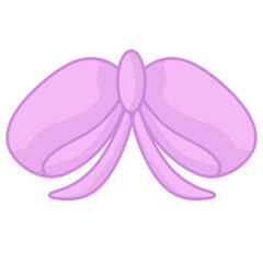 Pink Ribbon Cute Illustration Set 