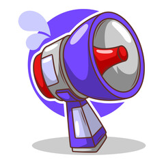 Obraz premium Flat design style megaphone horn loudspeaker