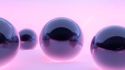 A glowing neon skyline where floating black spheres pulse and collide