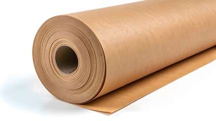 Closeup of Large Kraft Paper Roll Textured, Recyclable Material V5