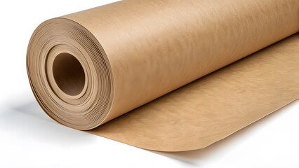 Closeup of Large Kraft Paper Roll Textured, Recyclable Material V6