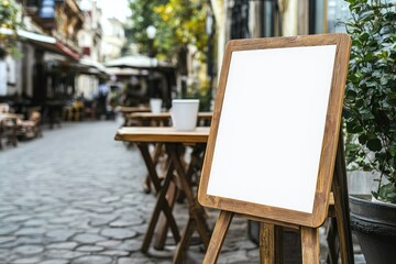 Detailed Color Picture of Sandwich Board Mockup Design with Editable Background