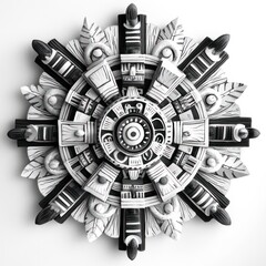 Aztec Sunstone Mandala