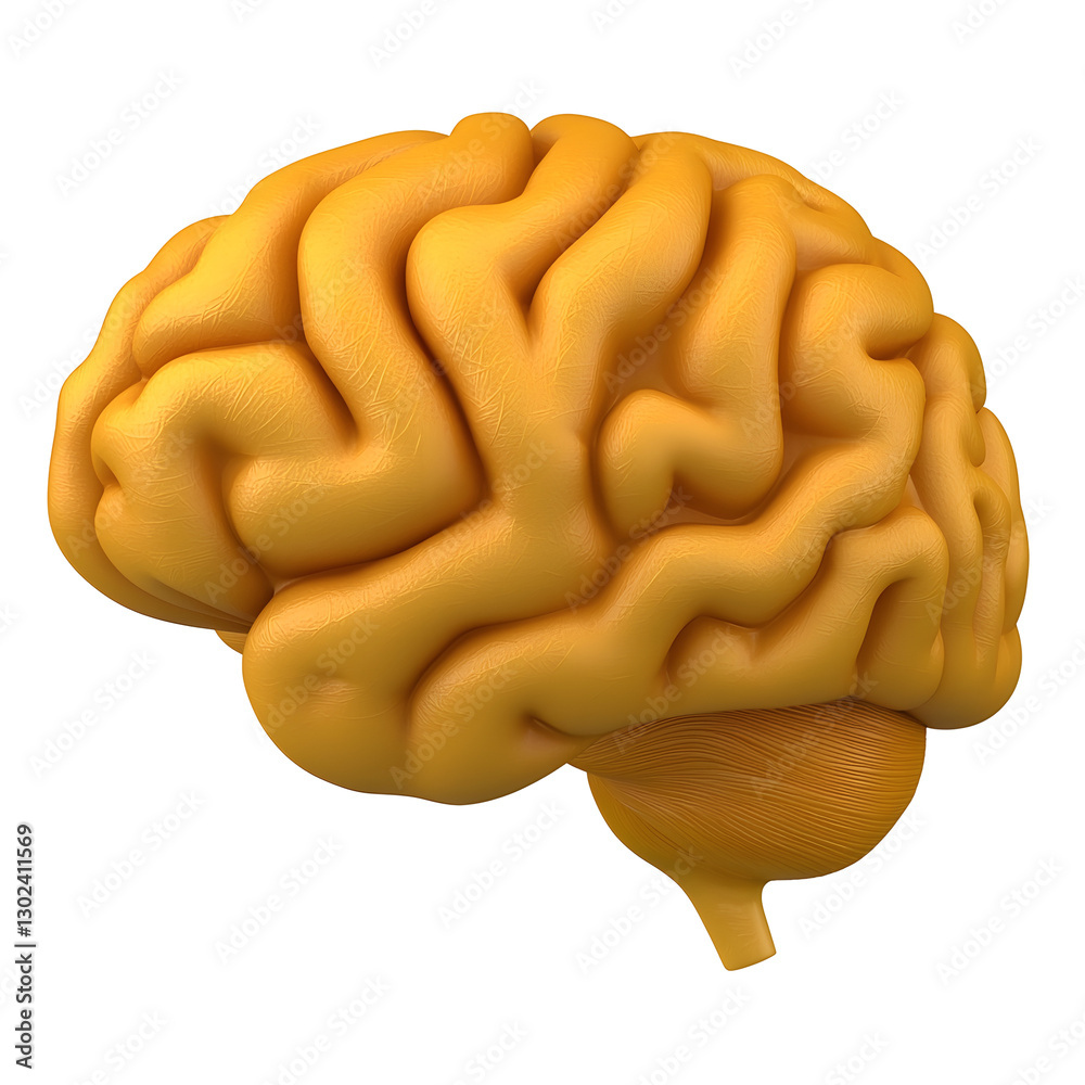 Poster 3d rendered visualization of a human brain with detailed neural structure highlighting the complex s