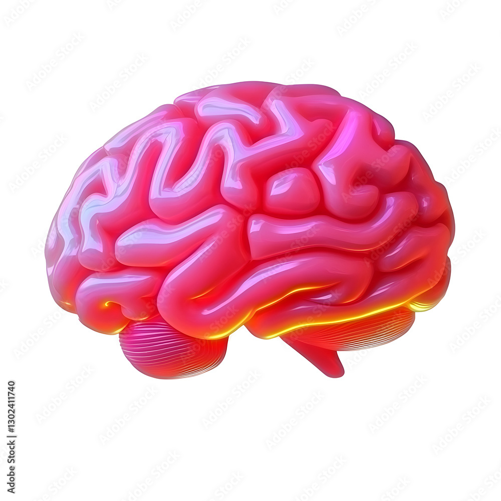 Aufkleber anatomically precise 3d rendered of the complex human brain structure with detailed cerebrum cerebel