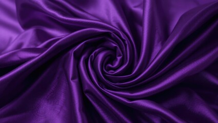 Obraz premium Elegant Purple Satin Fabric with Shimmering Texture Swirling in a Beautiful Pattern