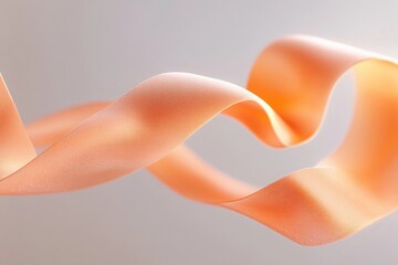 Floating Ribbon Dances Gracefully in the Gentle Breeze of a Serene Setting. Generative AI