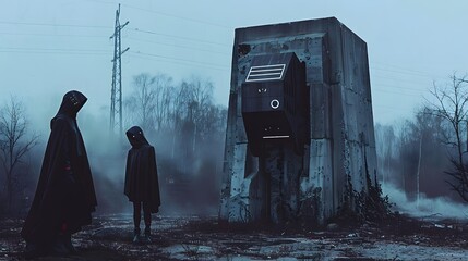 荒廃的なSF風の画像  Generative AI