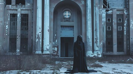 荒廃的なSF風の画像  Generative AI