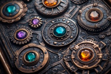 Obraz premium A close-up shot of a vintage watch mechanism, highlighting the depth of field
