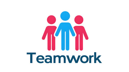Minimalistic and Elegant Teamwork Concept Logo with 3D Abstract Figures Symbolizing Support Unity and Mutual Success for Corporate Identity and Community Building