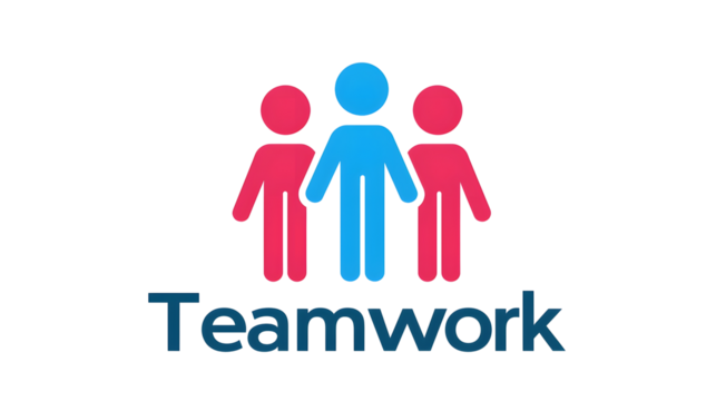 Minimalistic and Elegant Teamwork Concept Logo with 3D Abstract Figures Symbolizing Support Unity and Mutual Success for Corporate Identity and Community Building