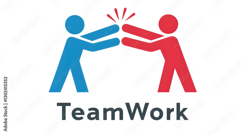 Poster powerful teamwork symbolized by high five in sleek design for business branding hr presentations and