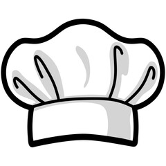 Chef Hat Cap Vector Illustration Drawing