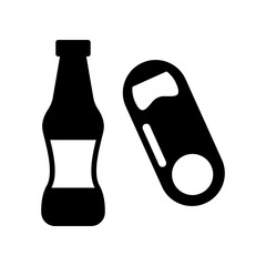 Bottle opener icon design template SVG